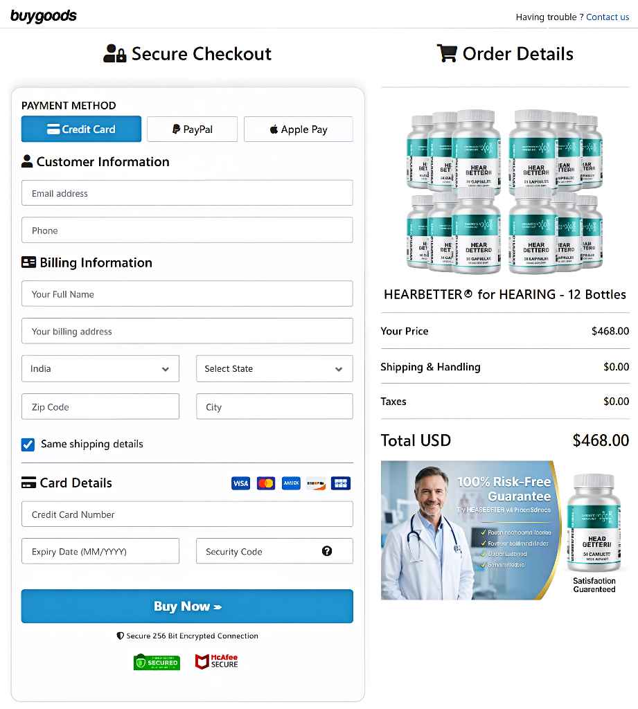 HearBetter Order Page